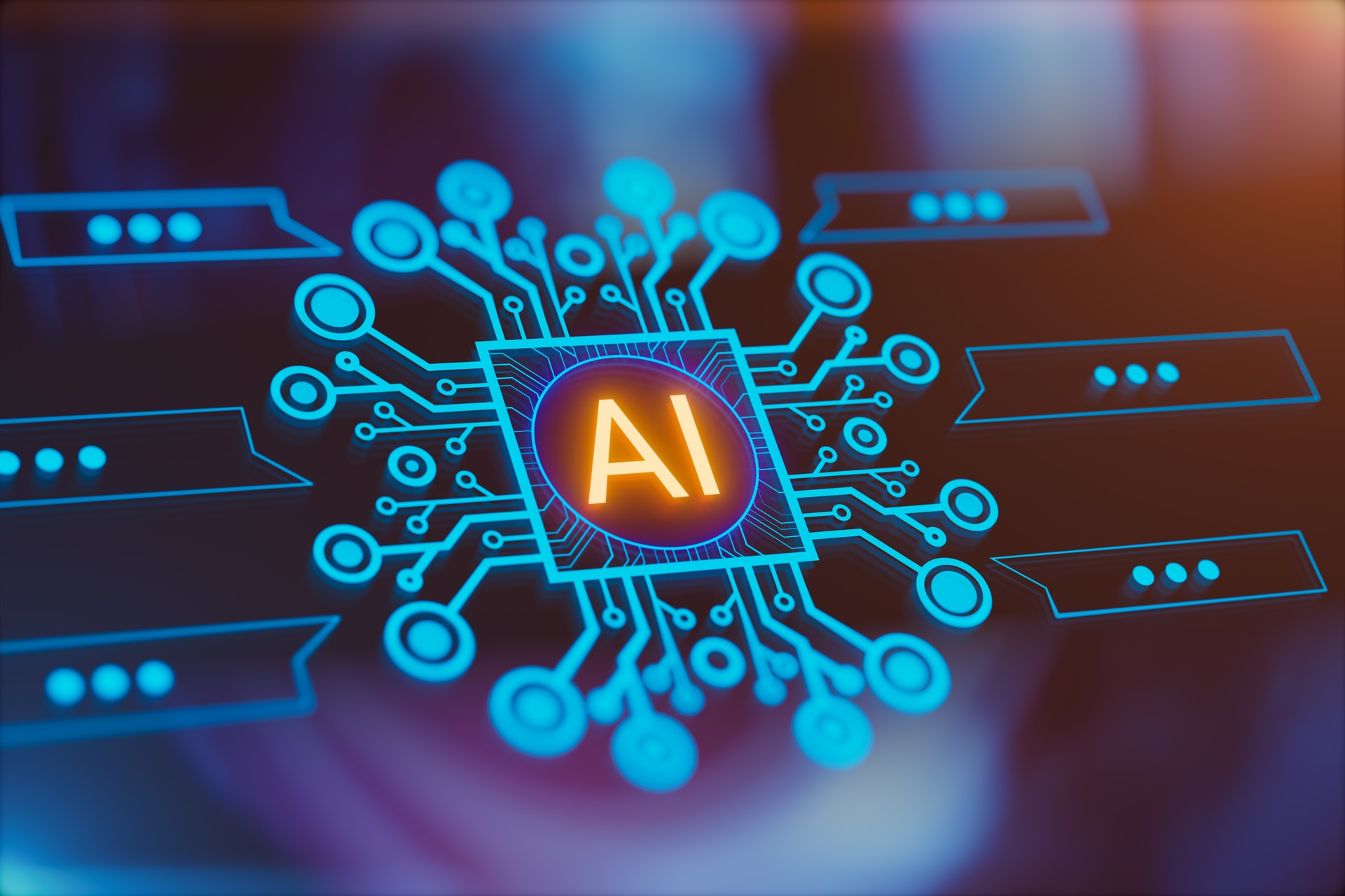 Concepto de inteligencia artificial y machine learning.