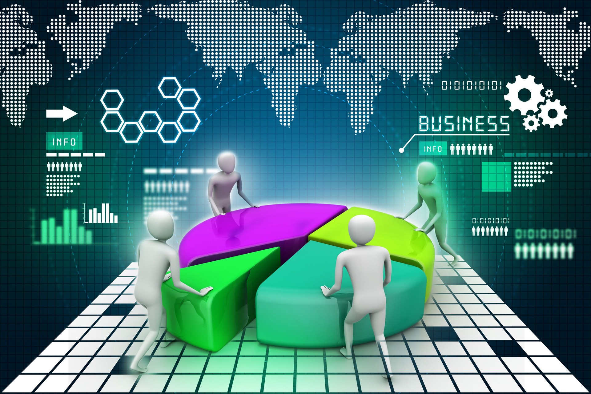 Concepto de trabajo de equipo de negocios